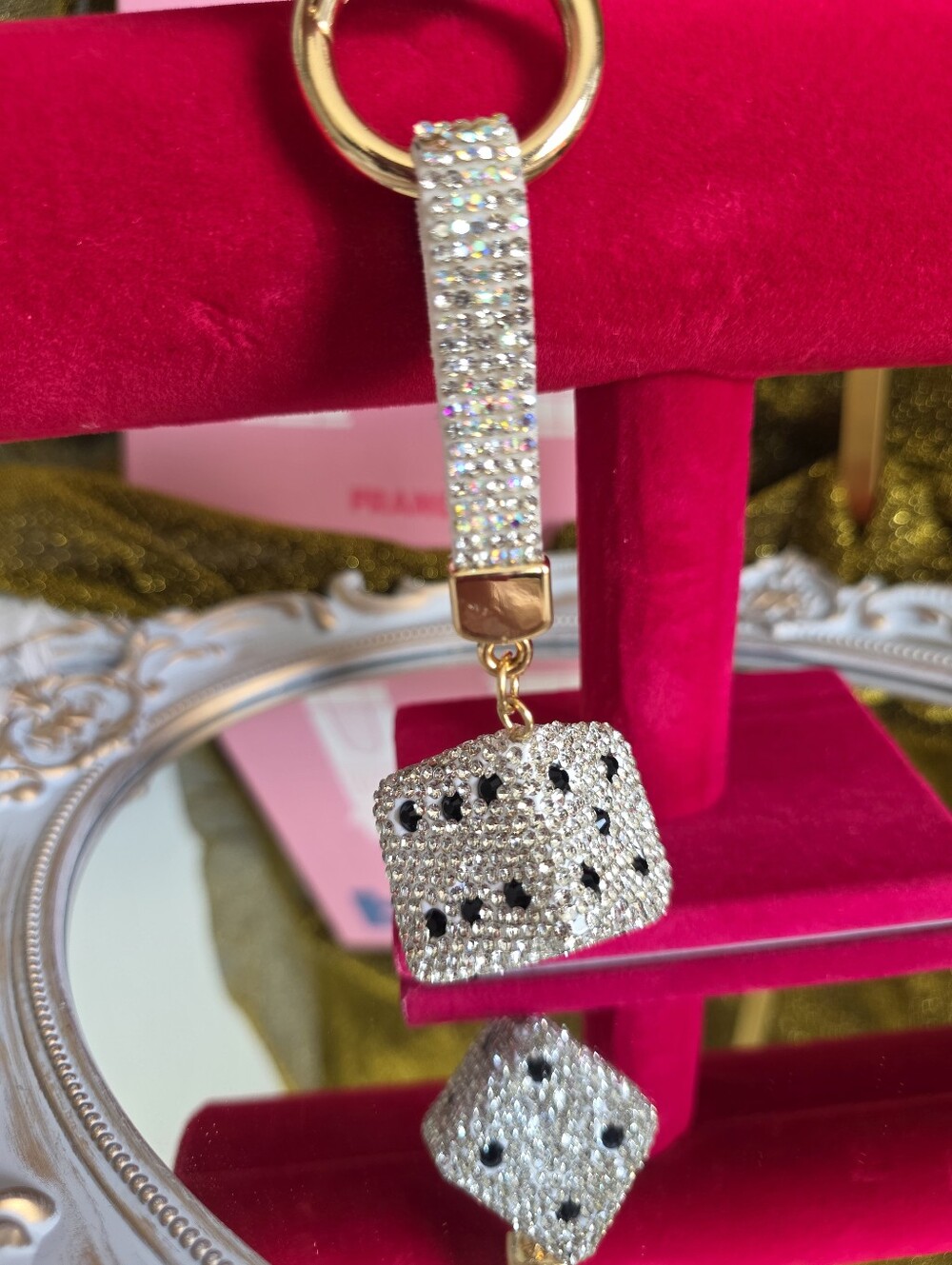 Bling Dice Keychain Bagcharm